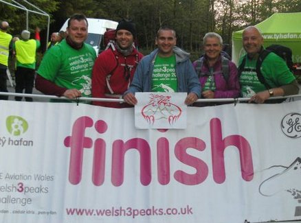 Dafydd at finishing line